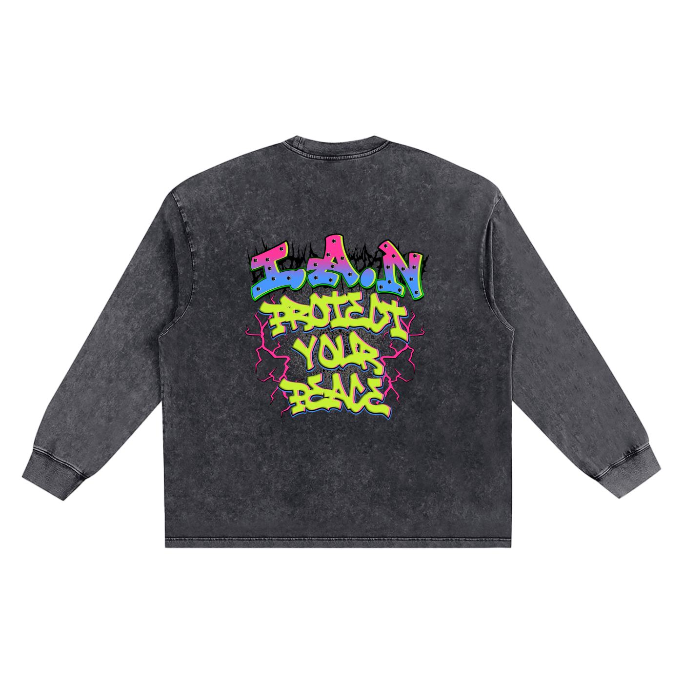 Snow Washed Frayed Edge T-Shirt