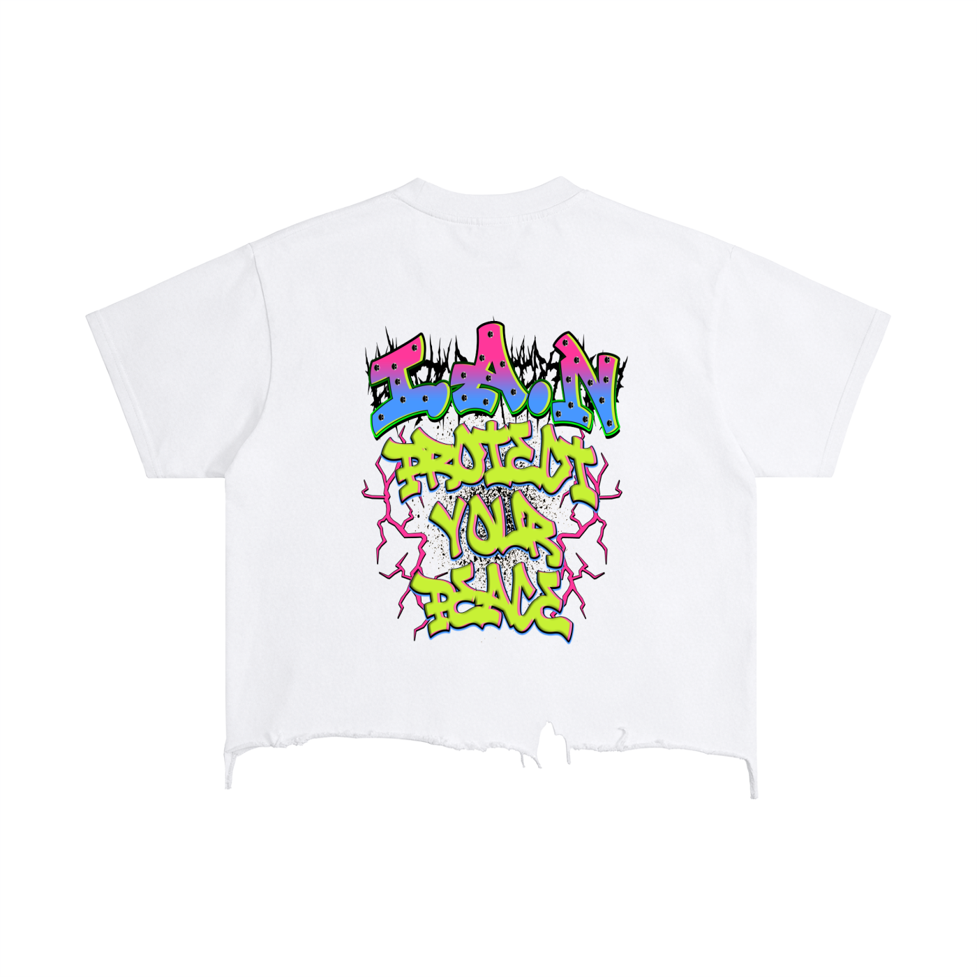 Boxy Distressed Hem T-Shirt