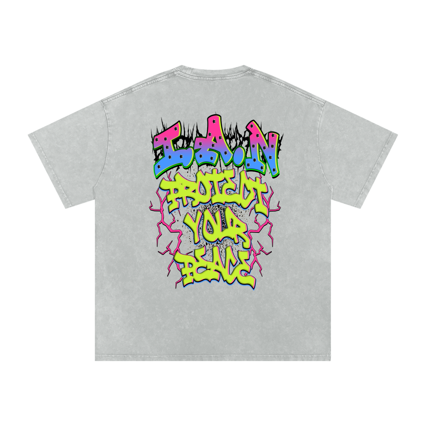 Snow Washed Oversized Cotton T-Shirt